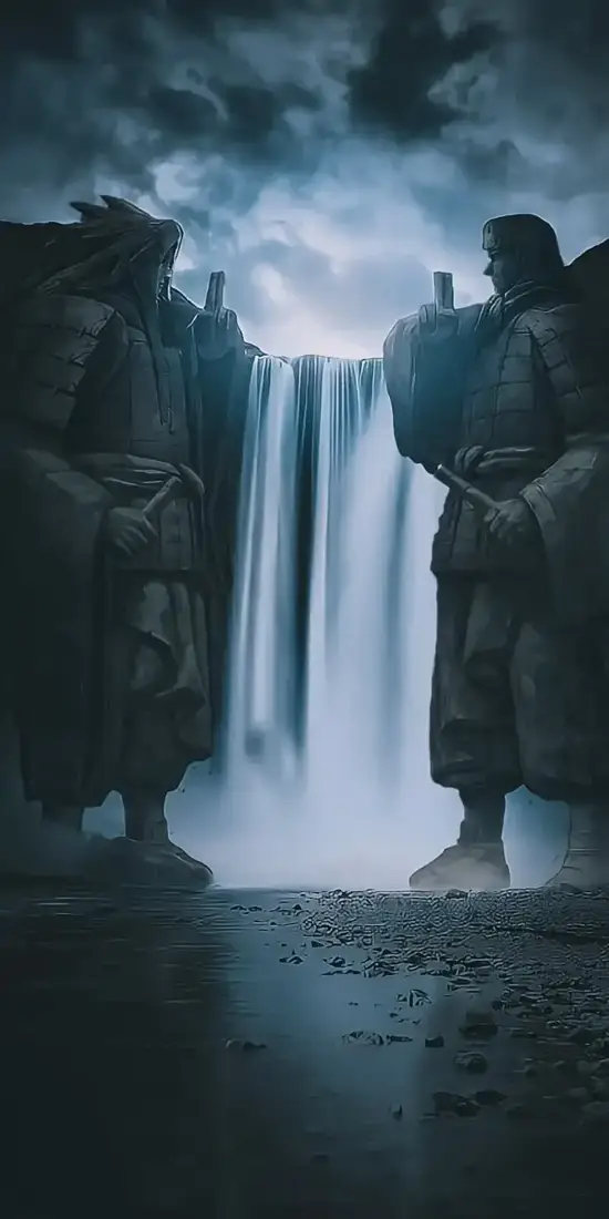 A waterfall scene on Wollo